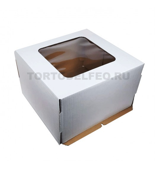 Коробка для торта с окном 30*30*19см