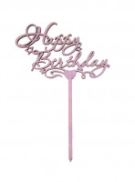 Топпер С днем рождения(Happy B-day) дерево блестки